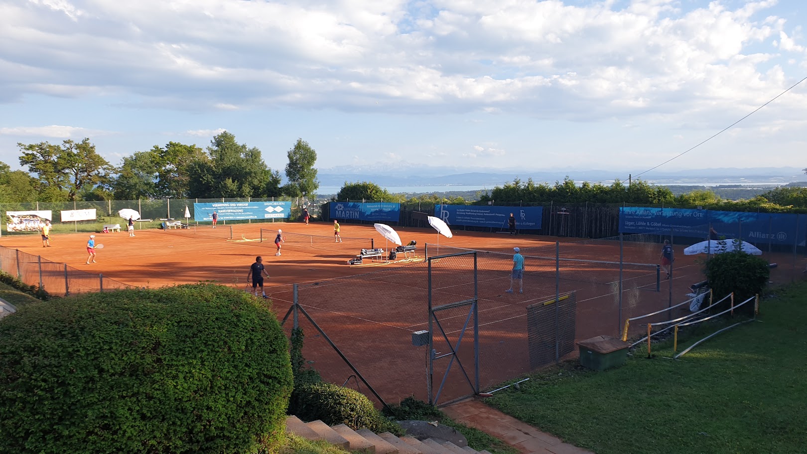 Tennisanlage TCM Panorama mit Bodenseeblick